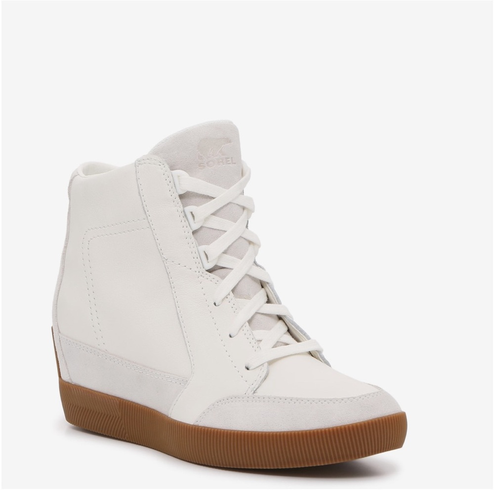 SOREL Out N About Wedge Sneaker White Size 8